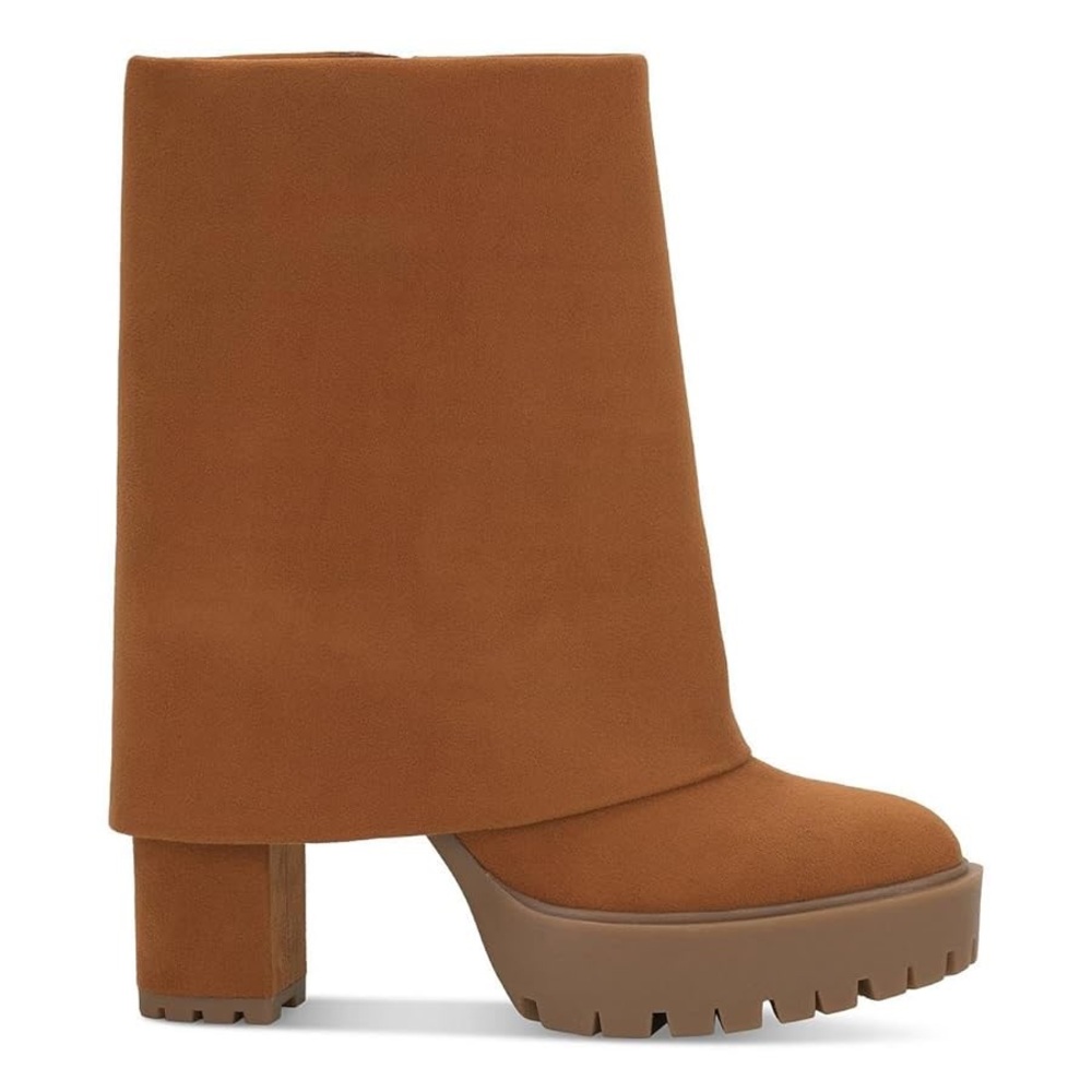 I.N.C. Suede Acelina Fold-Over Cuffed platform Dress heel Booties Size 8 NWT - Picture 4 of 17